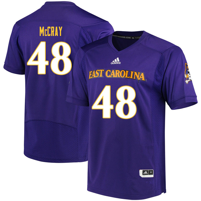 Men #48 J'Vian McCray ECU Pirates College Football Jerseys Sale-Purple